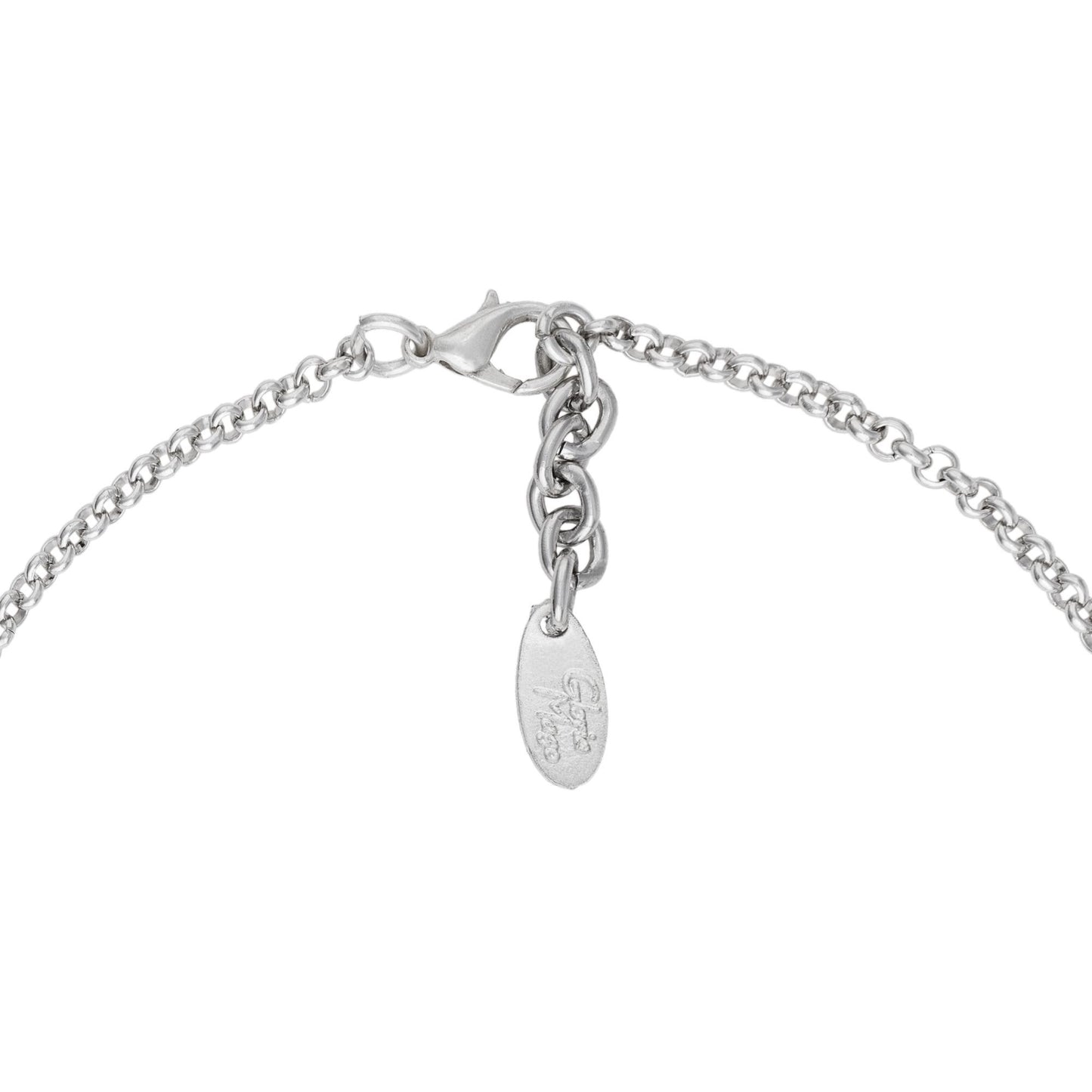 "Circle lane" choker silver plated