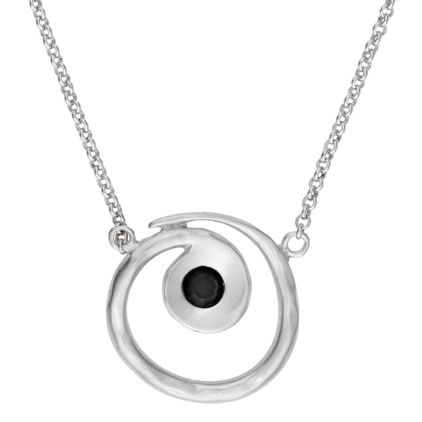 "Circle lane" choker silver plated