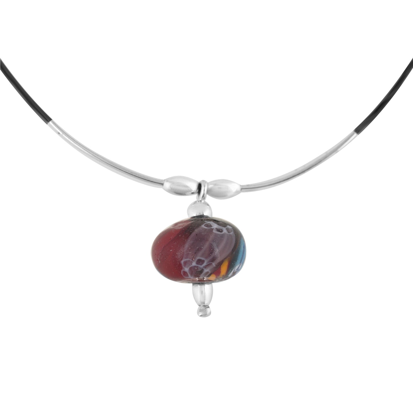 Gargantilla Murano natural plata925 40cm
