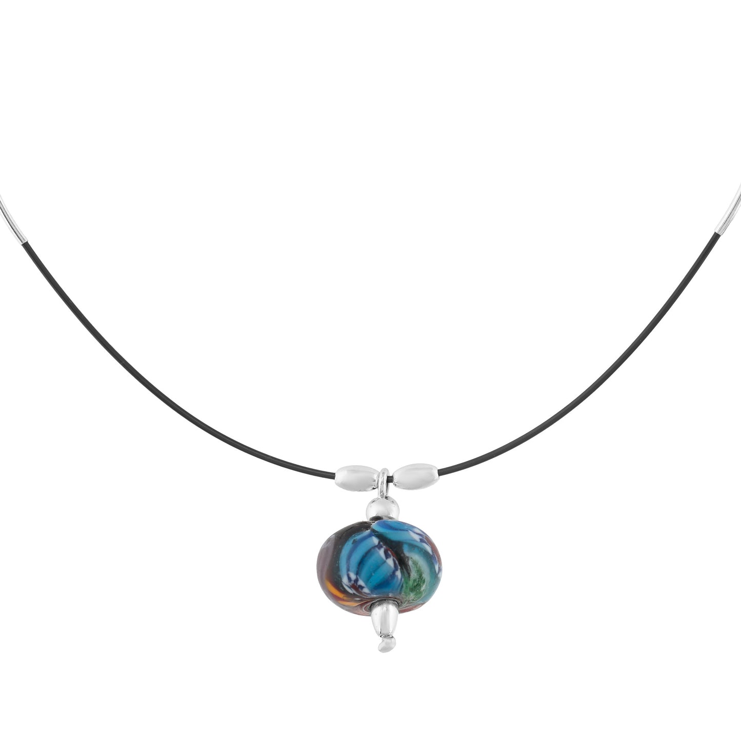 Gargantilla Murano natural plata925 40cm