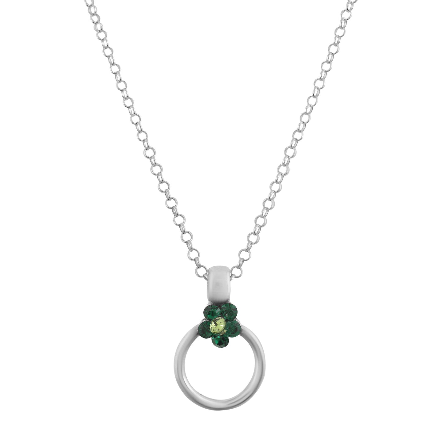 Gargantilla plata de ley Daisy Esmeralda Swarovski