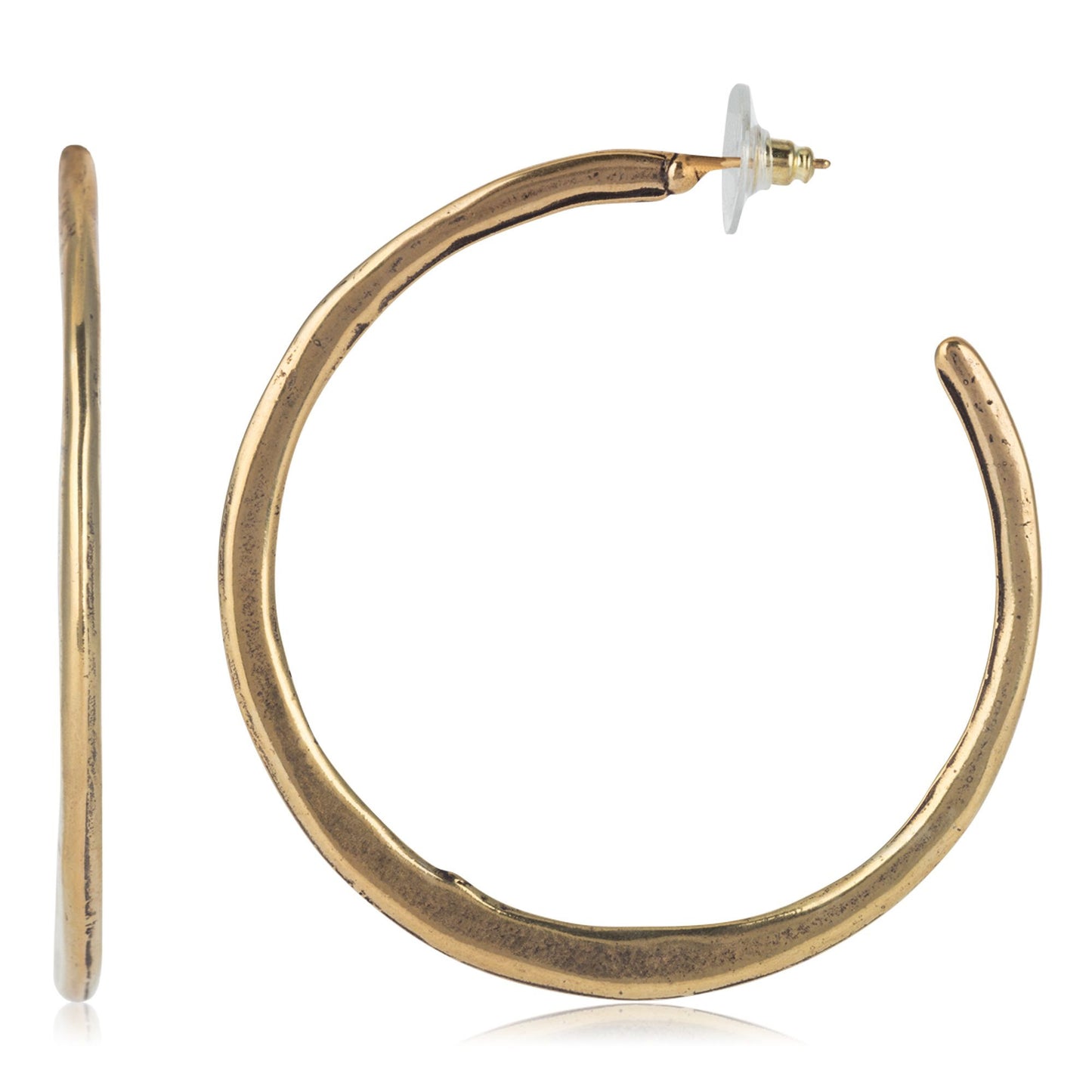 Pendiente aro grande dorado