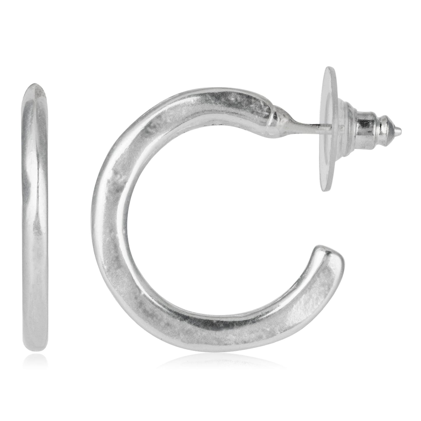 Pendiente aro plata chapado aro criolla