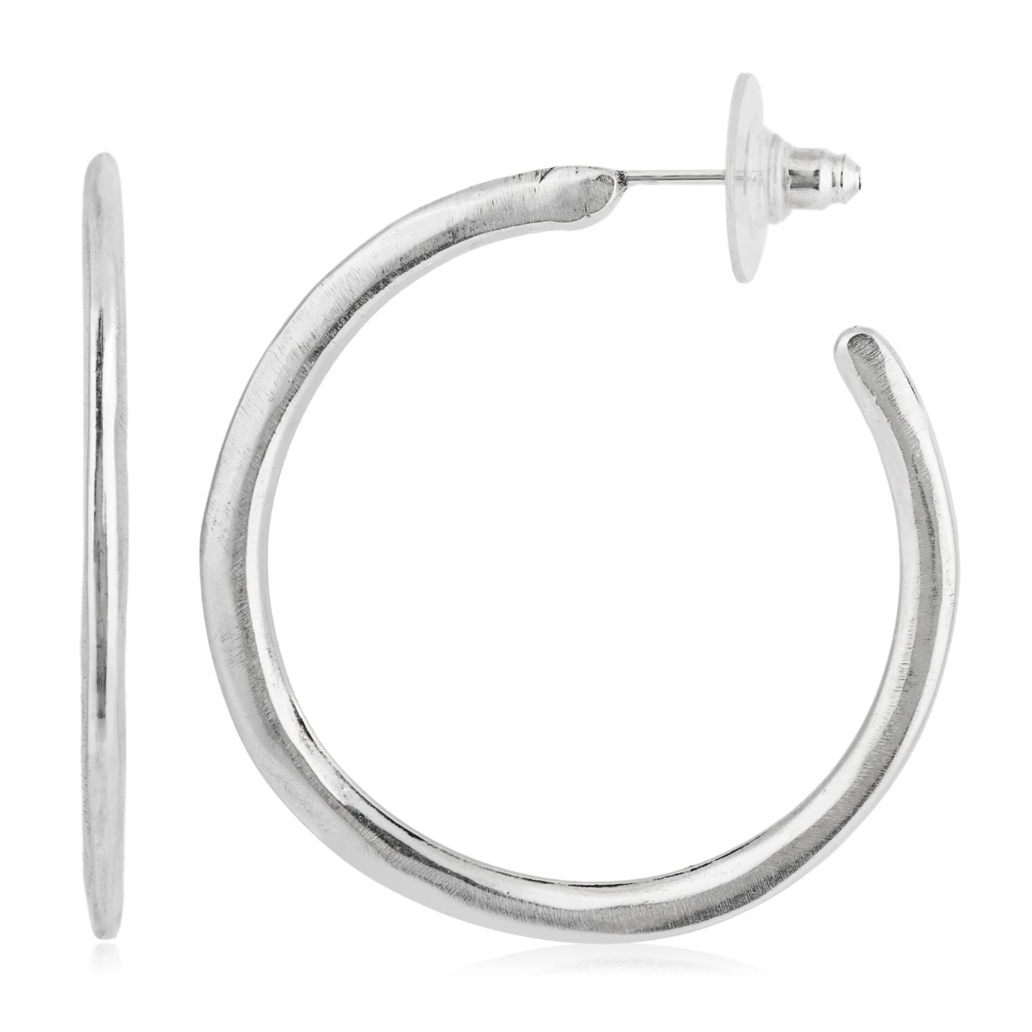 Silver plated hoop earring silver creole hoop