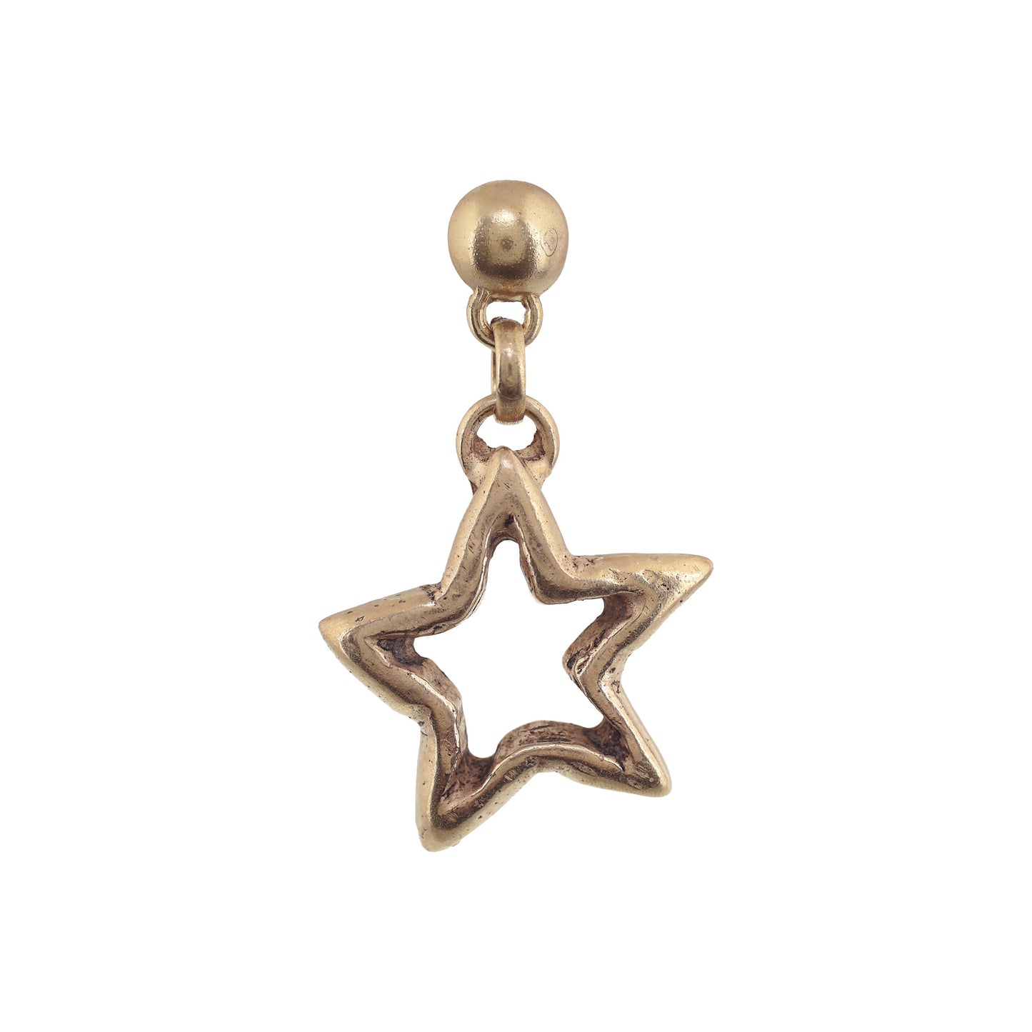 Pendiente colgante estrella dorado