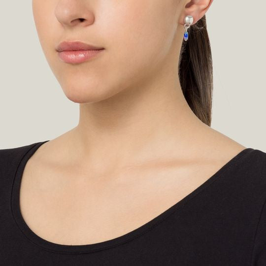 Pendiente plata Mirafiori murano plata