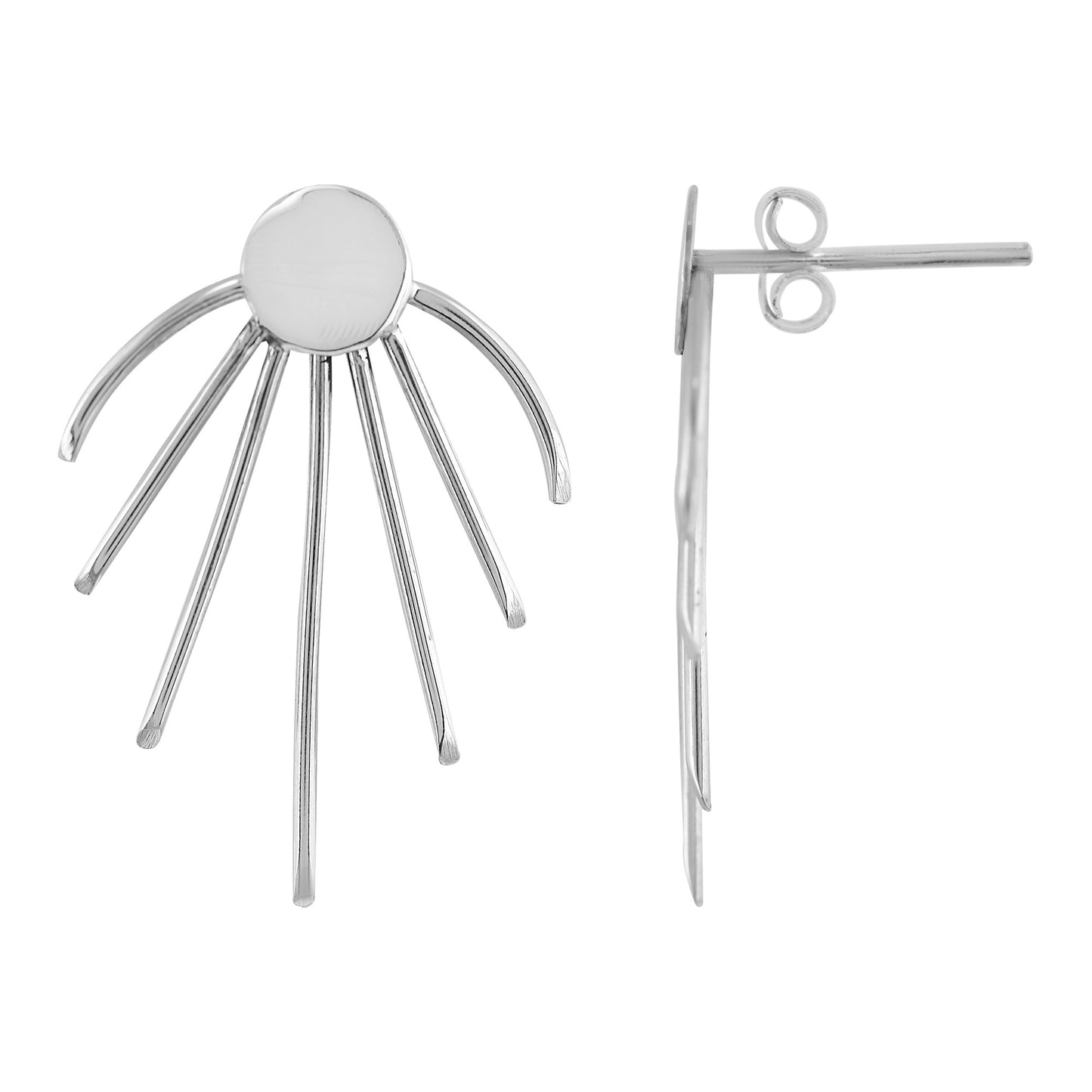 Brinco de prata "Plata Única" Fan7 prata esterlina