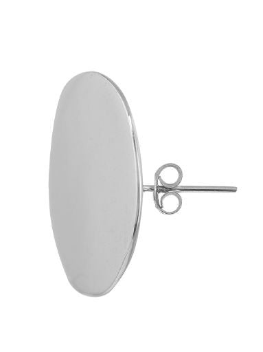 Pendiente plata "Plata Única" Botón RD plata925