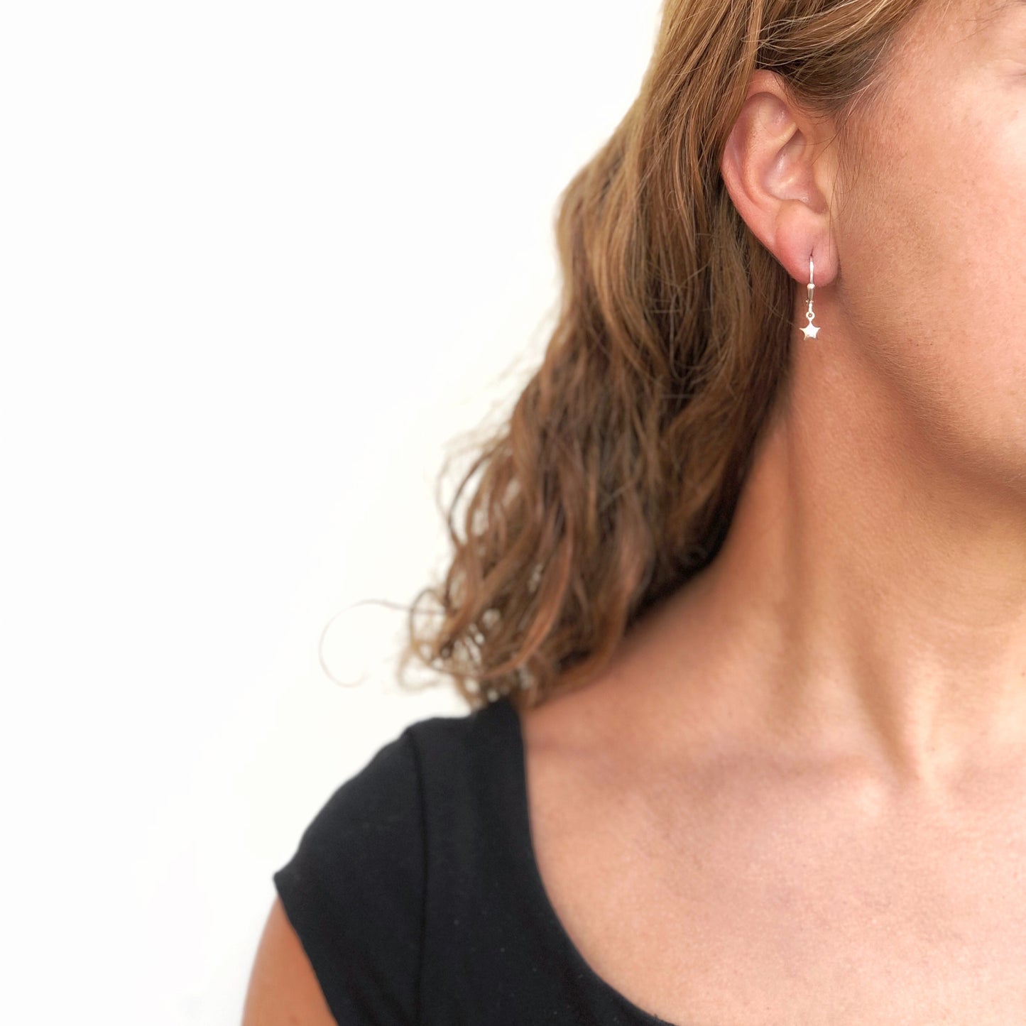 Brinco de prata "Unique Silver" Estrela Fz prata925