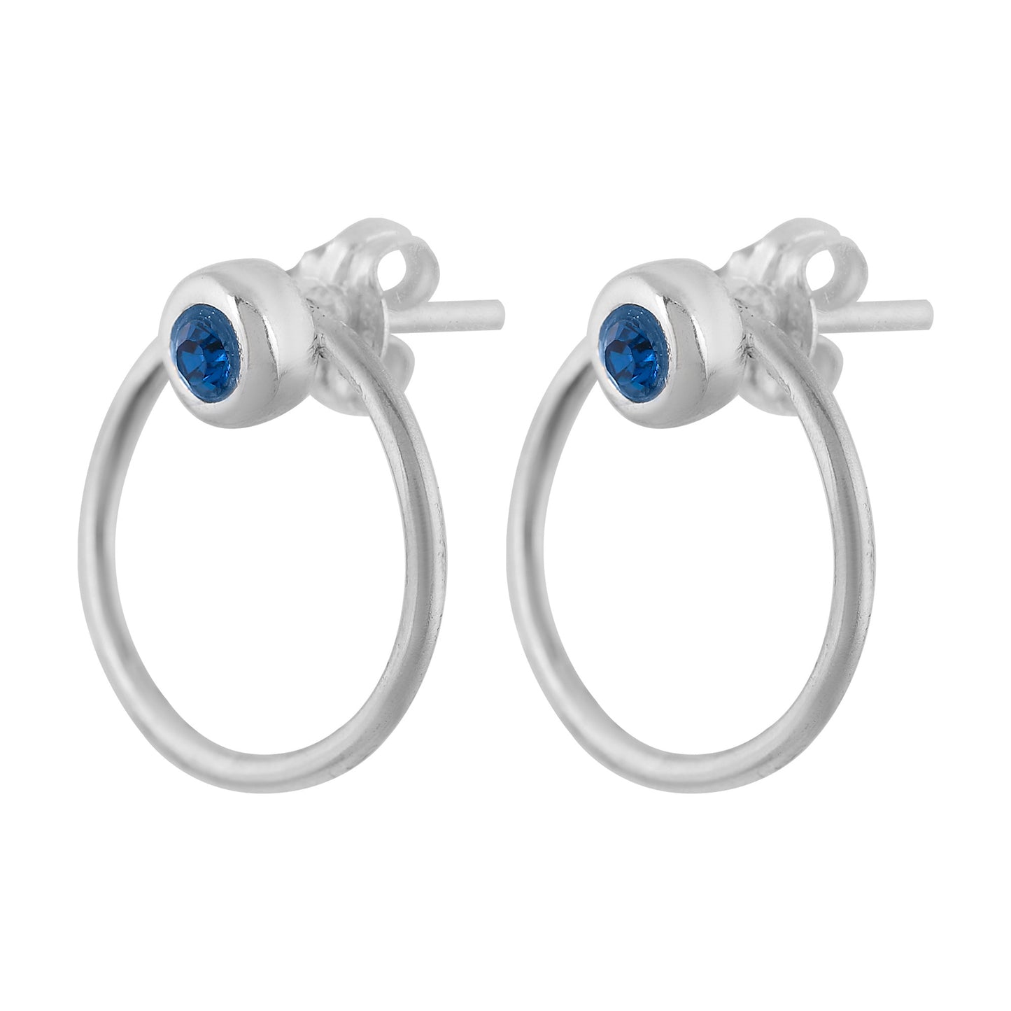 Pendiente plata Hole A cristal Swarovski plata925