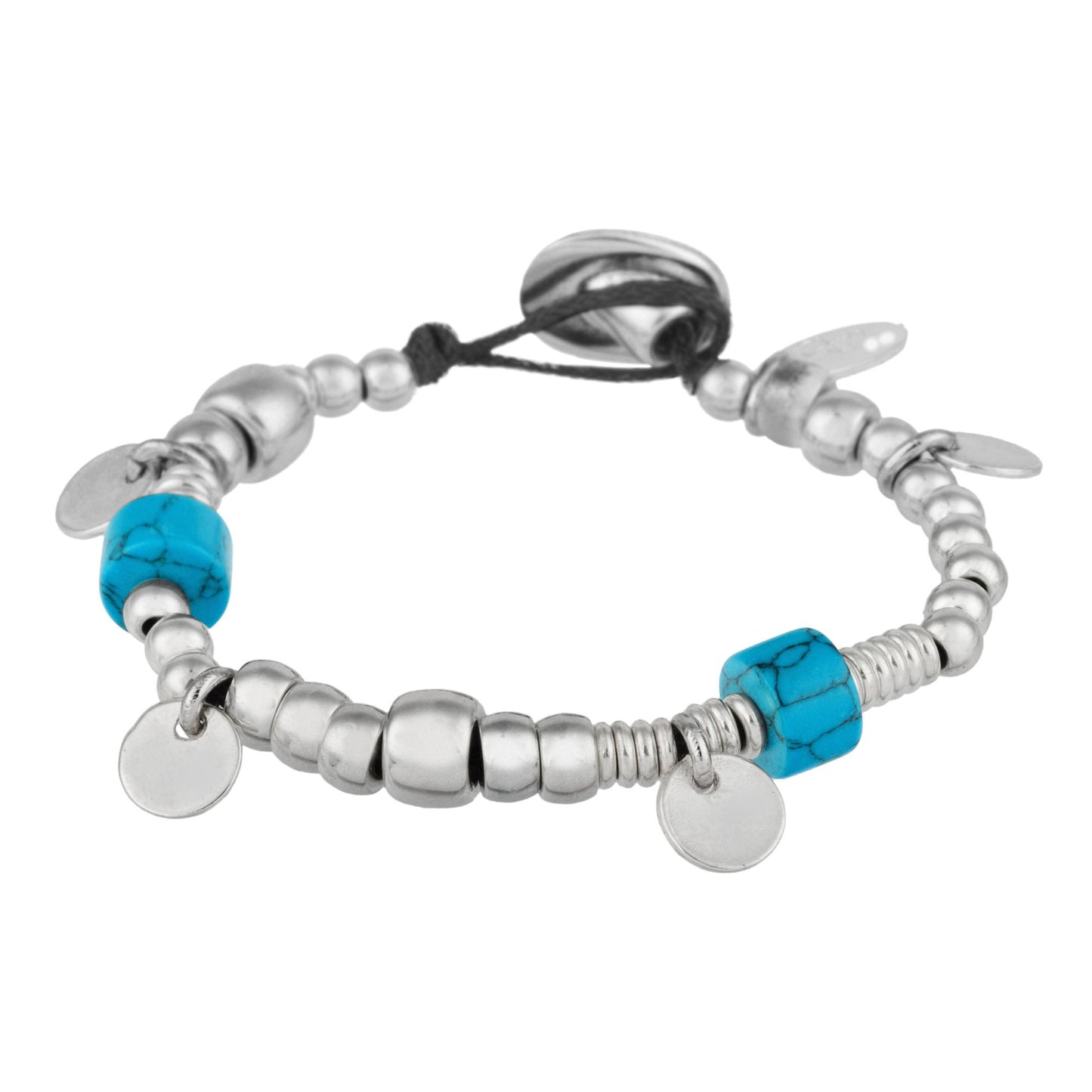 Pulsera multibead en turquesa plata