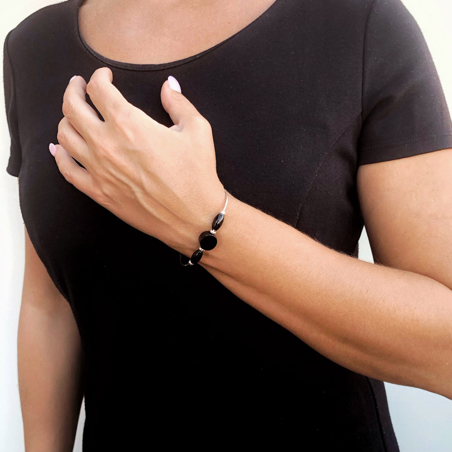 Pulseira de prata "Unique Silver" Oni Black prata925