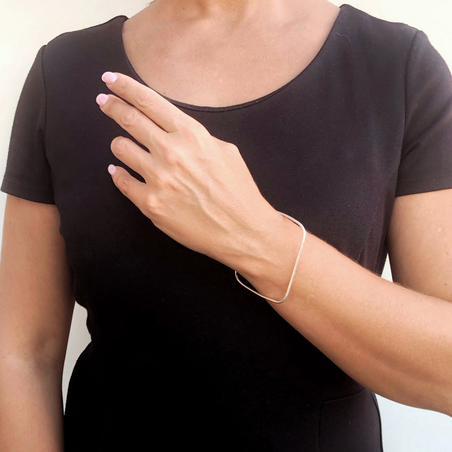 Pulsera plata "Plata Única" Square en plata925