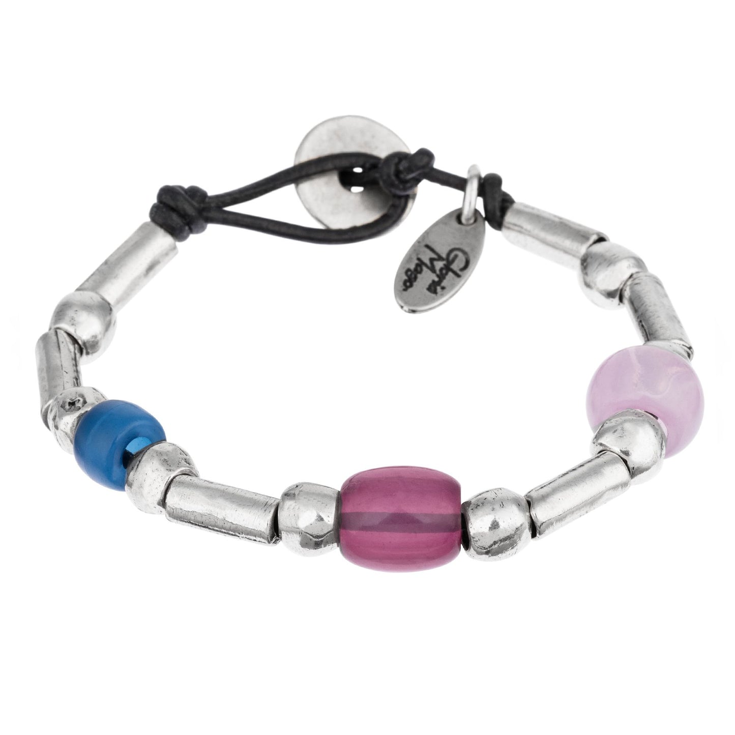 Pulsera Plata y colores Lineacolor plata zamak