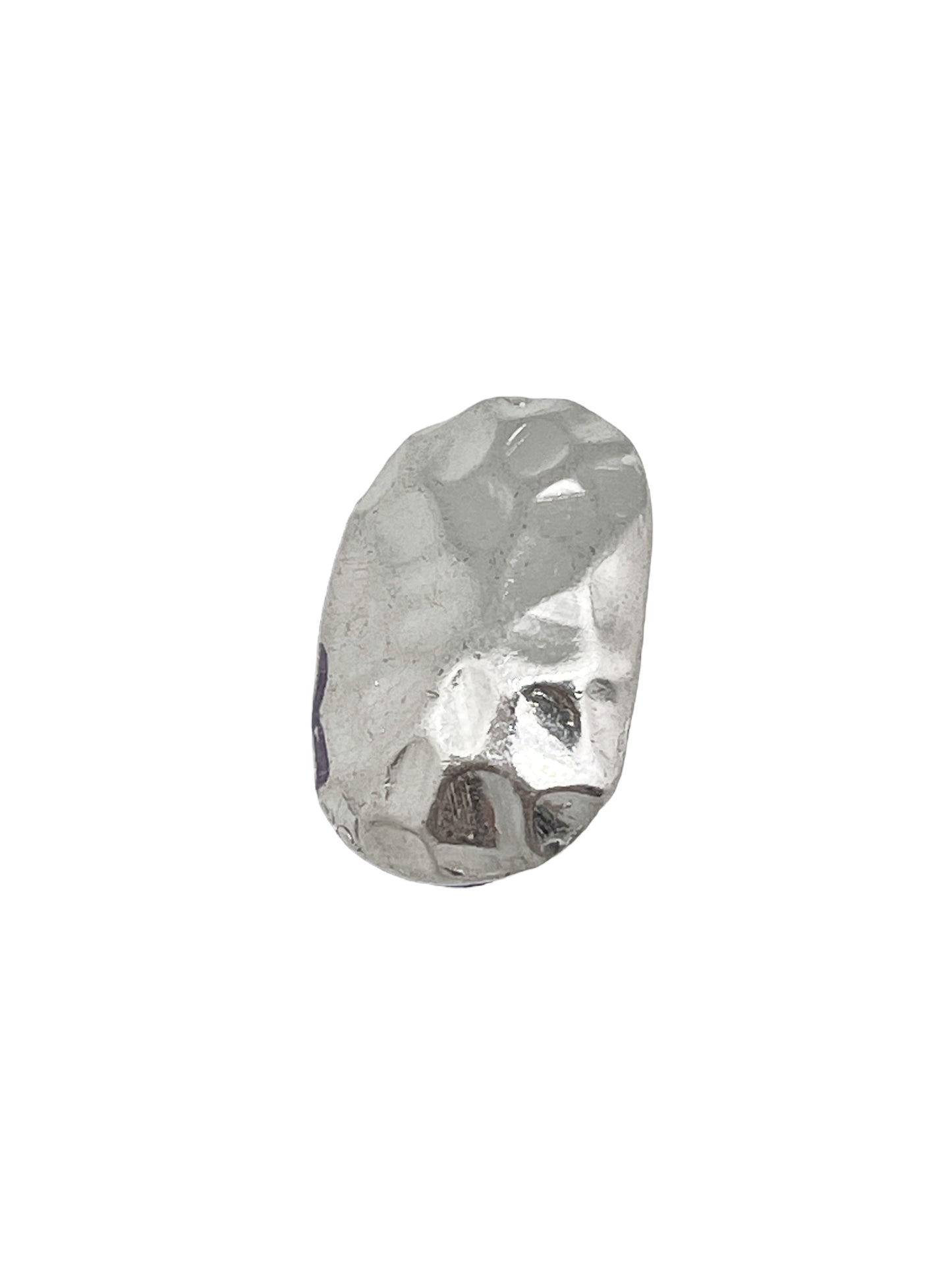 Pendiente oval Martelle chapado plata