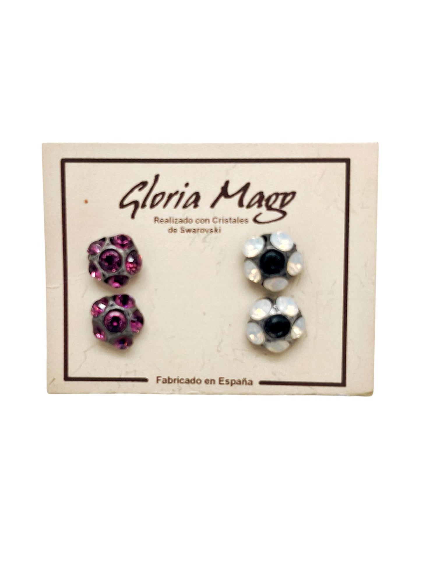 Pack pendientes plata 10µ y cristal Sw surtido Amat