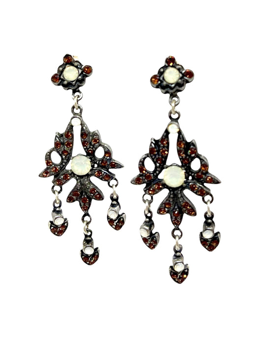Pendiente largo multicristal Sw y plata 925 10µ T2