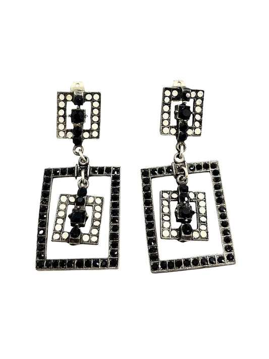 Pendiente largo multicristal Sw y plata 925 10µ T3