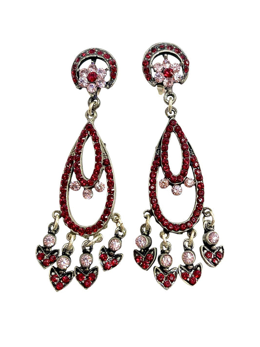 Pendiente largo multicristal Sw y plata 925 10µ T4