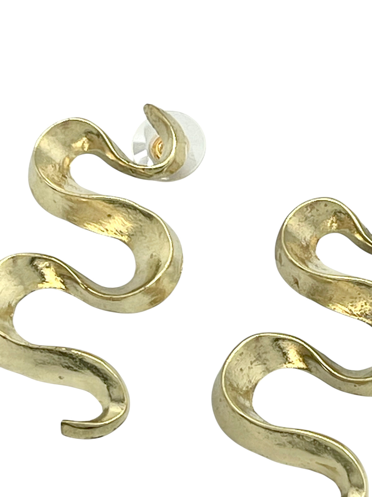 Pendiente Serpentina en plata 10µ y dorado