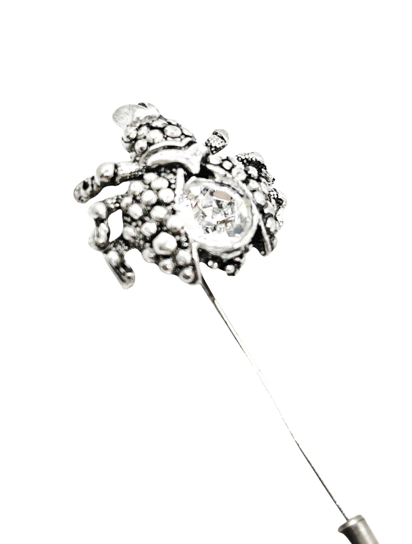 Broche Inse en plata chapado con cristal de SW