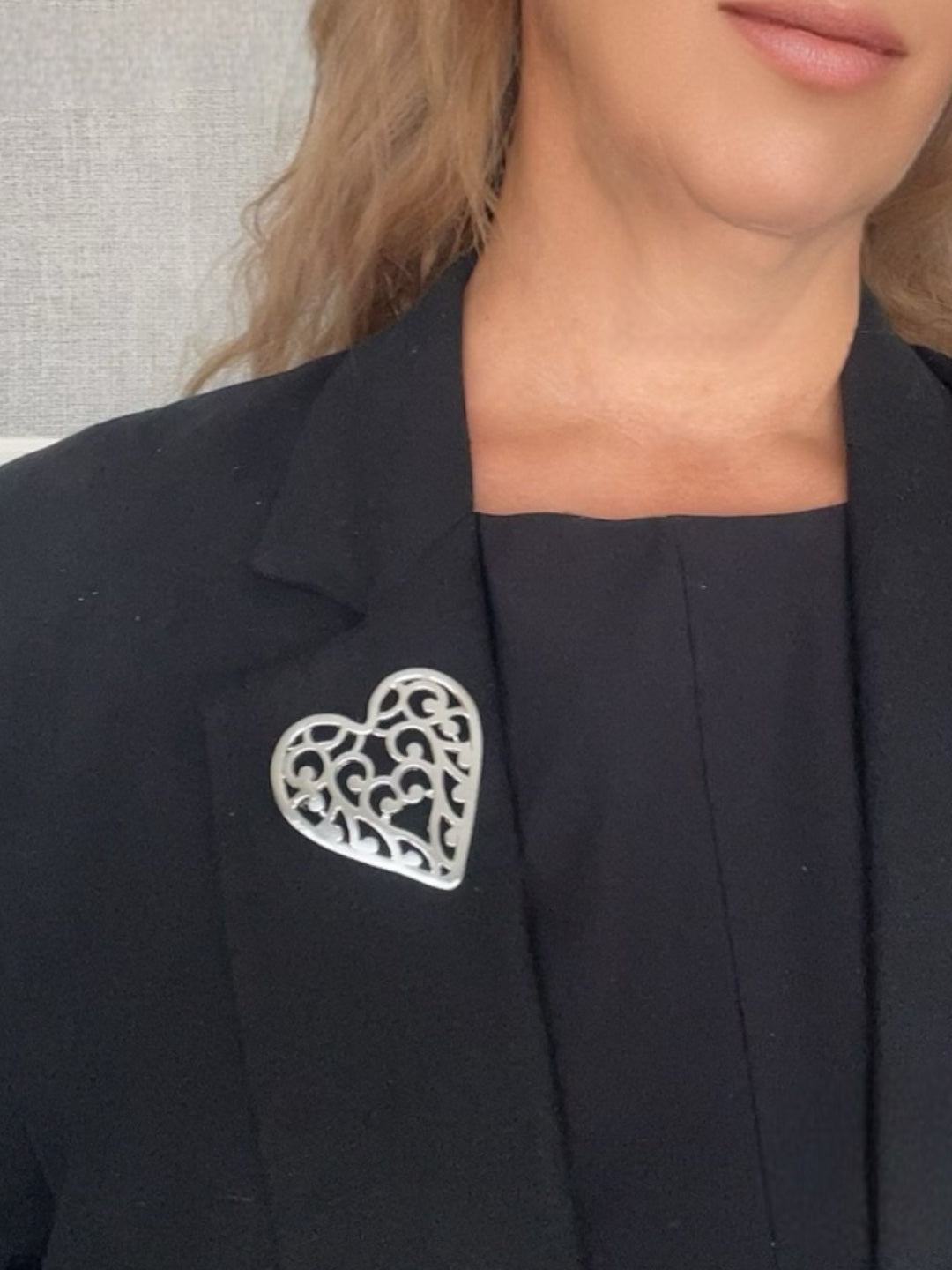 Broche Laberinto en mi Corazón en plata 10µ diseño exclusivo