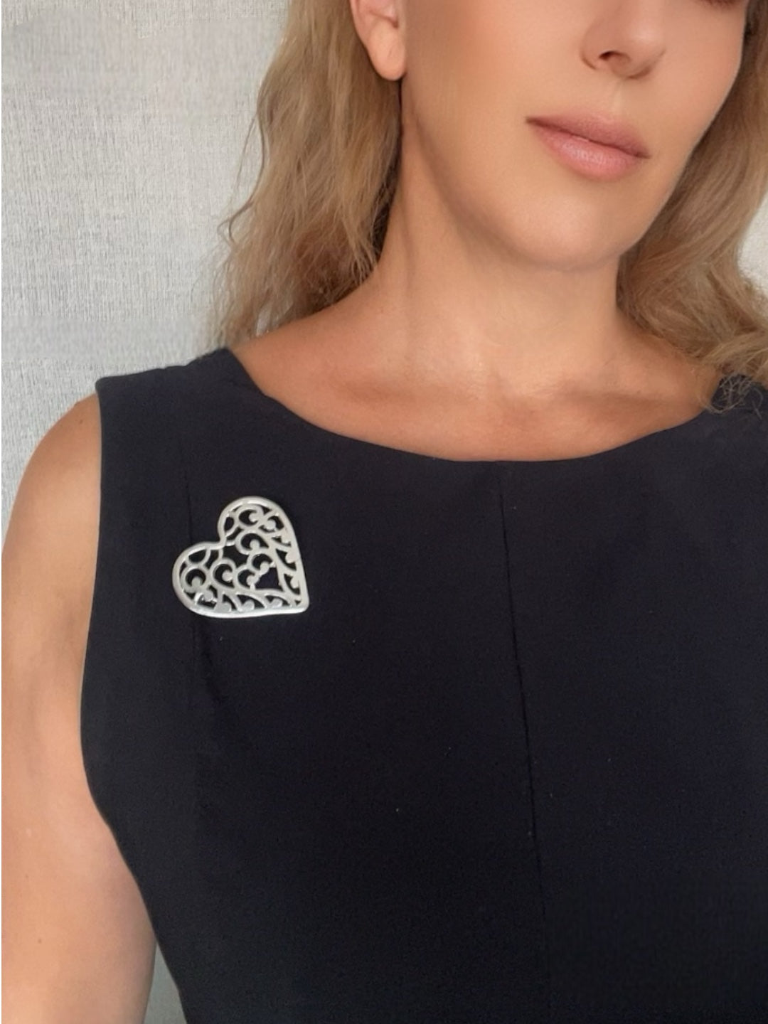 Broche Laberinto en mi Corazón en plata 10µ diseño exclusivo