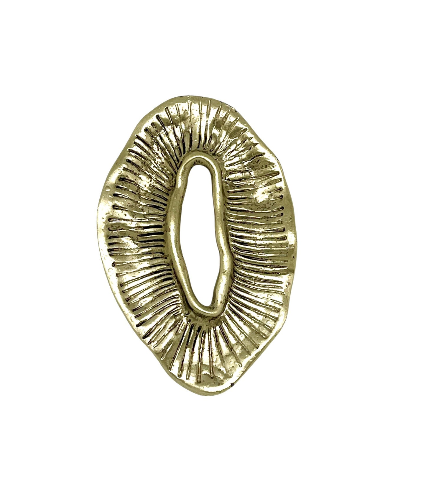 Broche Eclipse chapado dorado XXL. Diseño exclusivo Gloria Mago