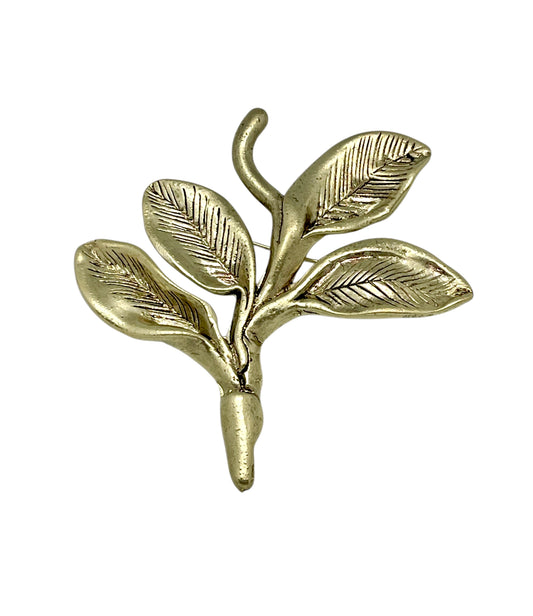 Broche Renacer en chapado dorado _latón  vintage diseño Gloria Mago