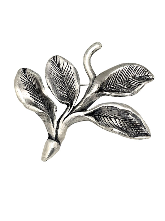 Broche Renacer en plata 10µ patinado vintage diseño Gloria Mago