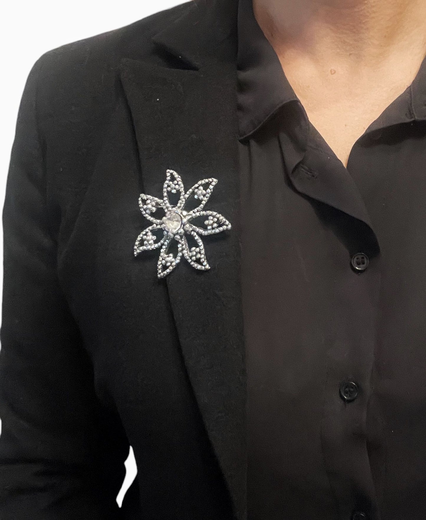 Broche Girasol con cristal SW