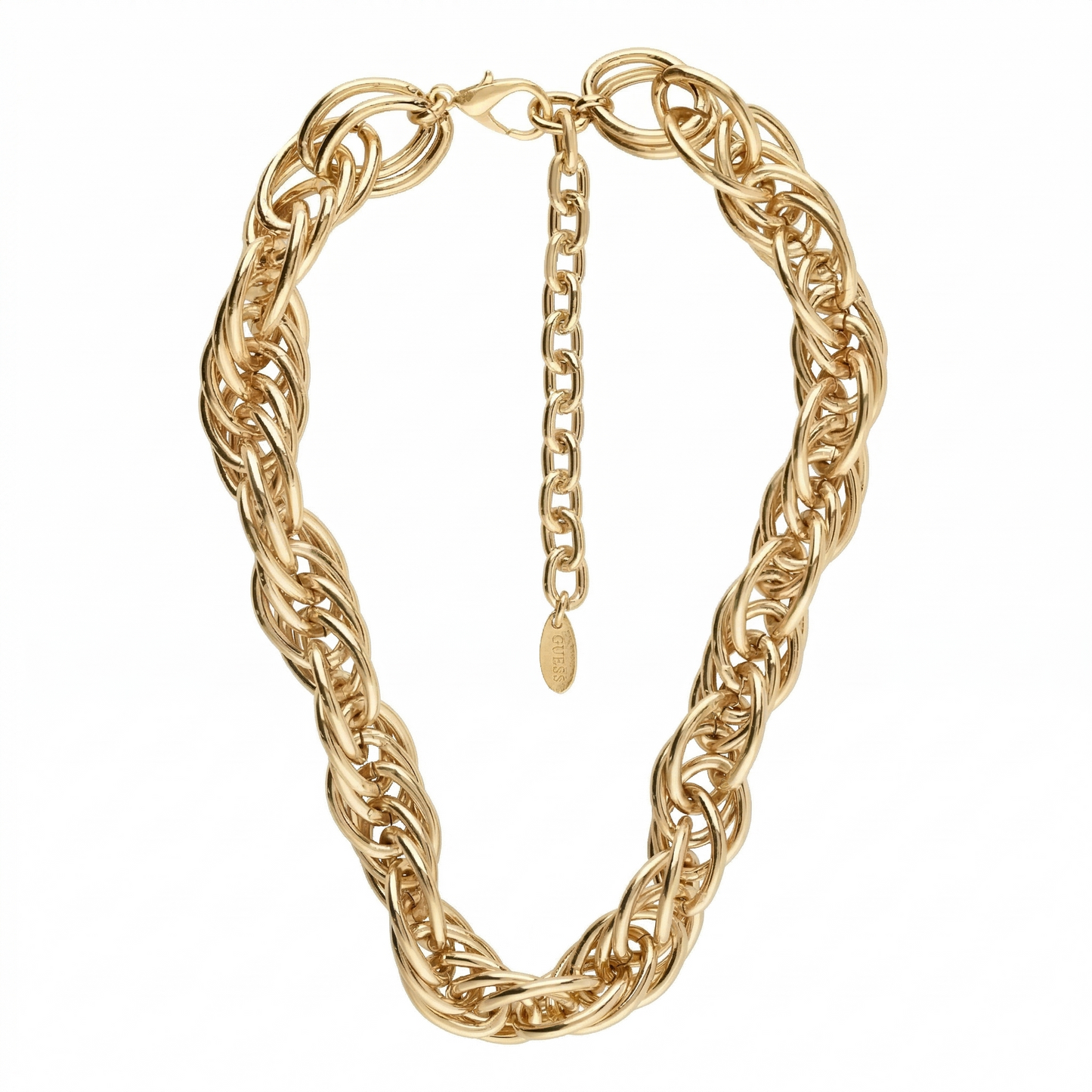 Gargantilla dorado cadena grande"Link" triple enlazado