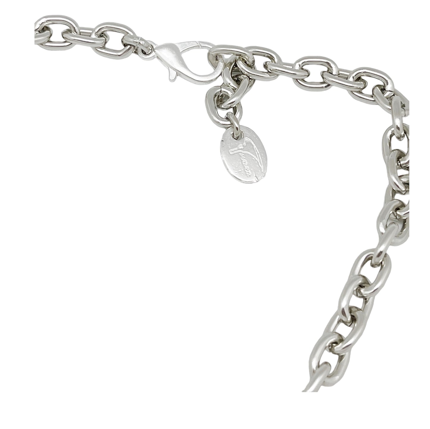 Collar candado GD en cadena ligera plata