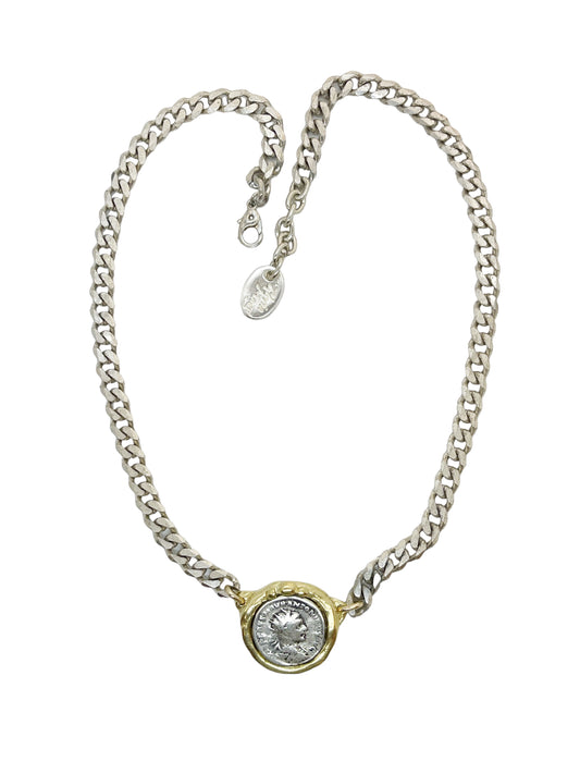 Collar cadena Diamond y medalla central mix