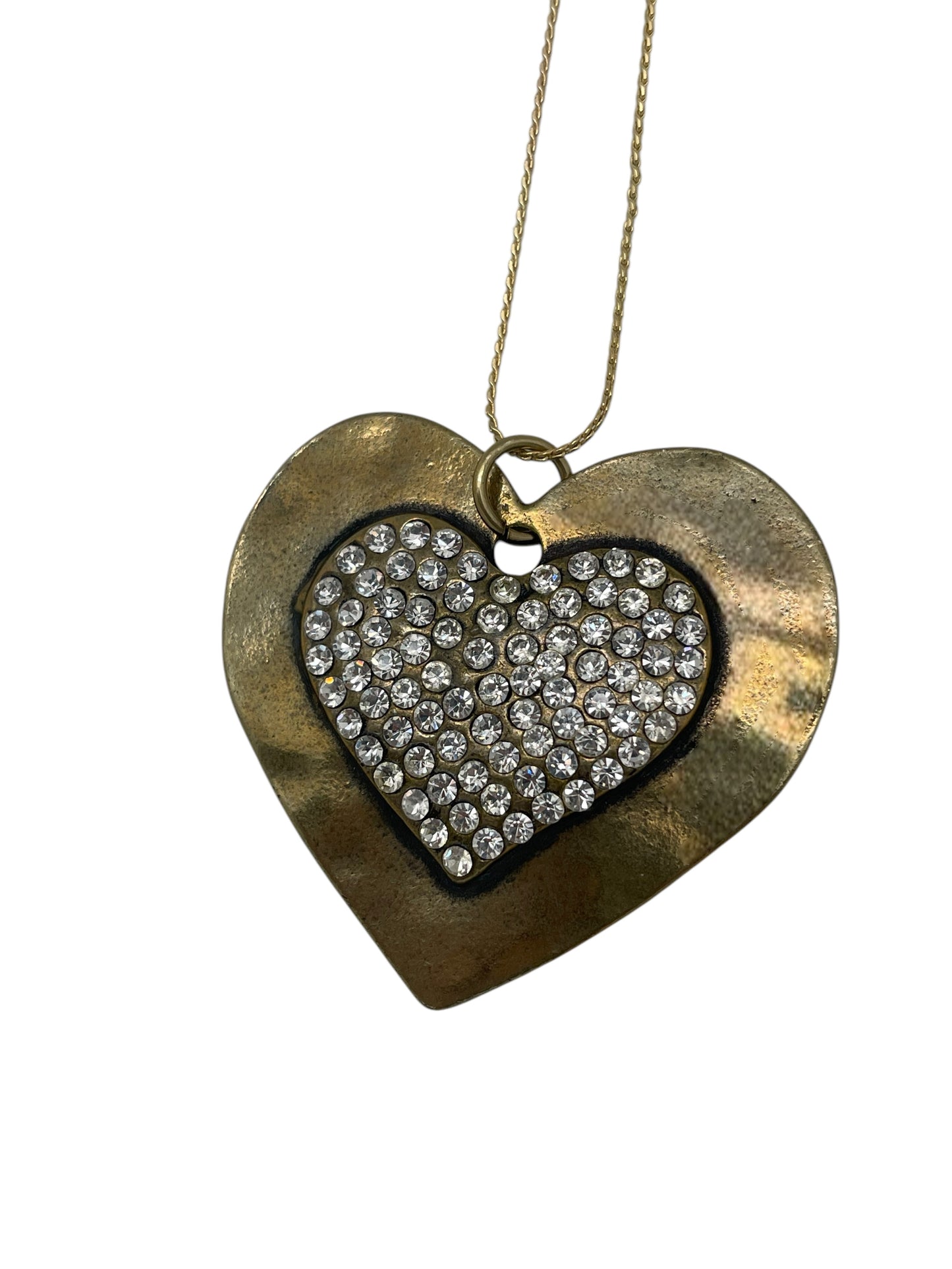 Collar largo Corazón en dorado Cristal SW