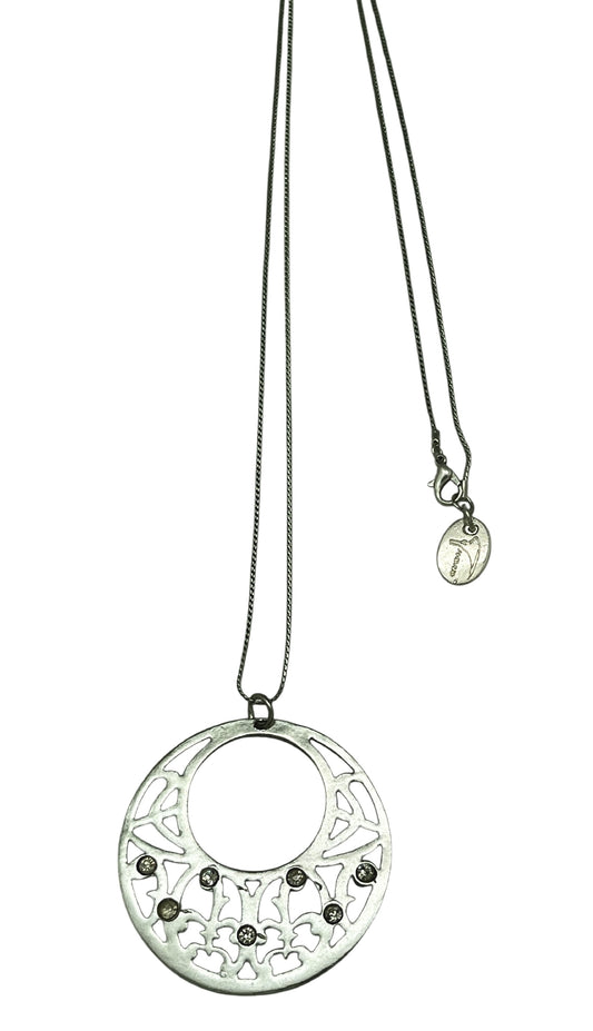 Collar largo Oráculo Diamond en plata 10µ