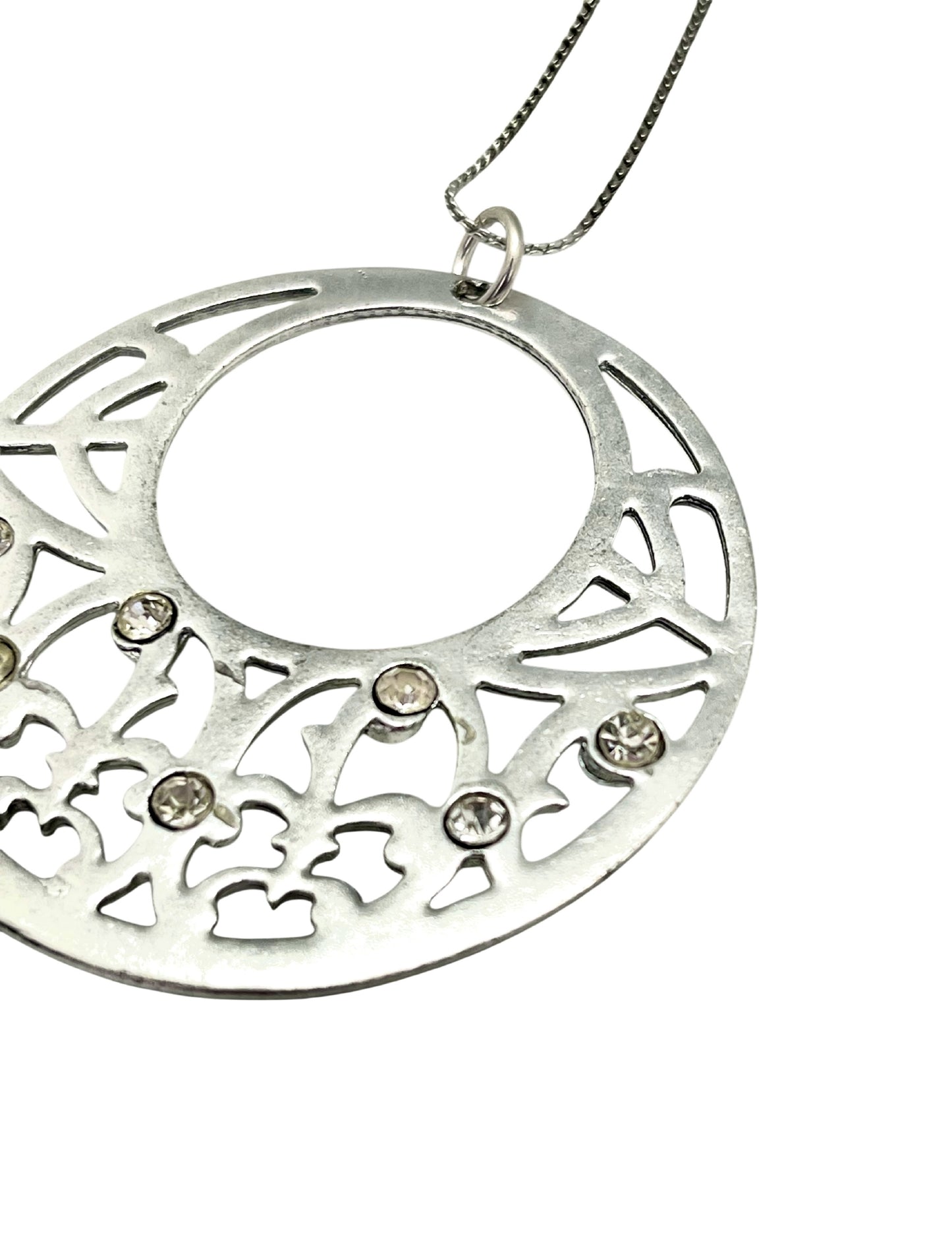 Collar largo Oráculo Diamond en plata 10µ