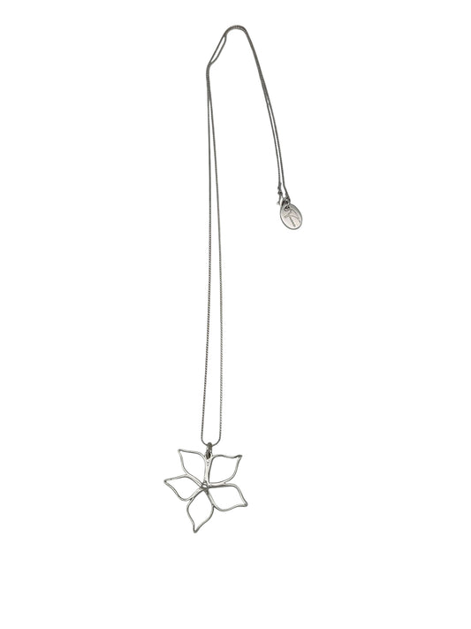 Collar largo latón 80cm Irregular Blom plata 10µ