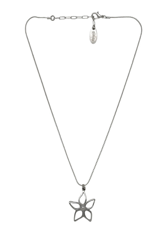 Collar 40m cola ratón latón Irregular Blom plata 10µ