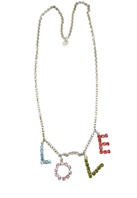Collar largo MyLove plata 10µ y cristal SW en multicolor
