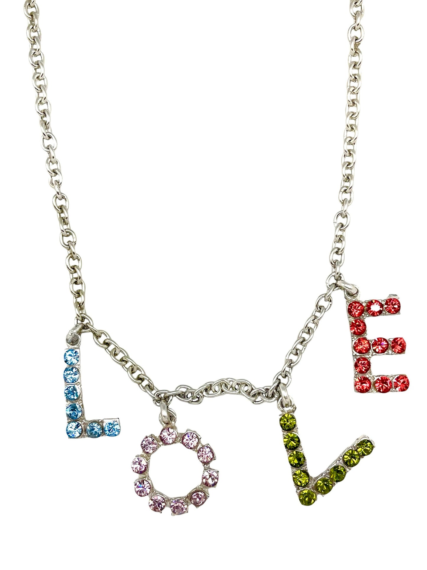 Collar largo MyLove plata 10µ y cristal SW en multicolor