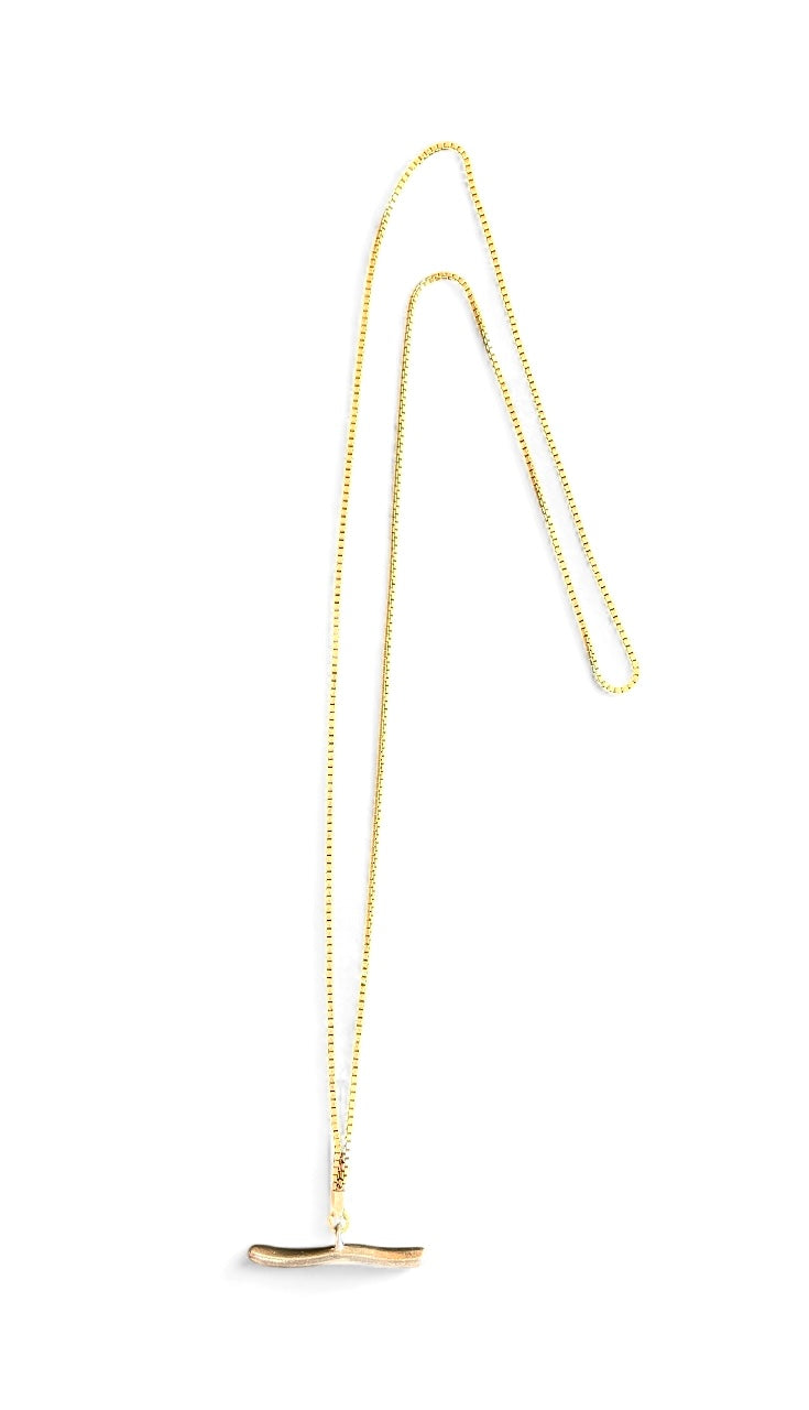 Collar Pendant doble o largo 90 latón chapado dorado