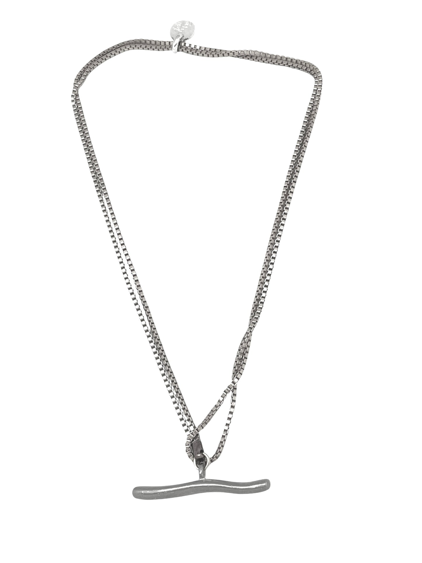 Collar Pendant doble o largo 90 plata 10µ