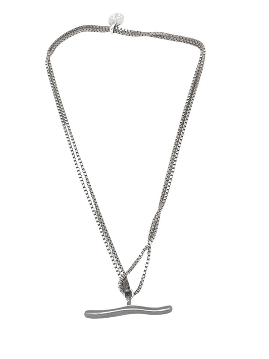 Collar Pendant doble o largo 90 plata 10µ