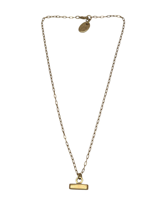 Collar Barra Petit cadena dorado chapado latón