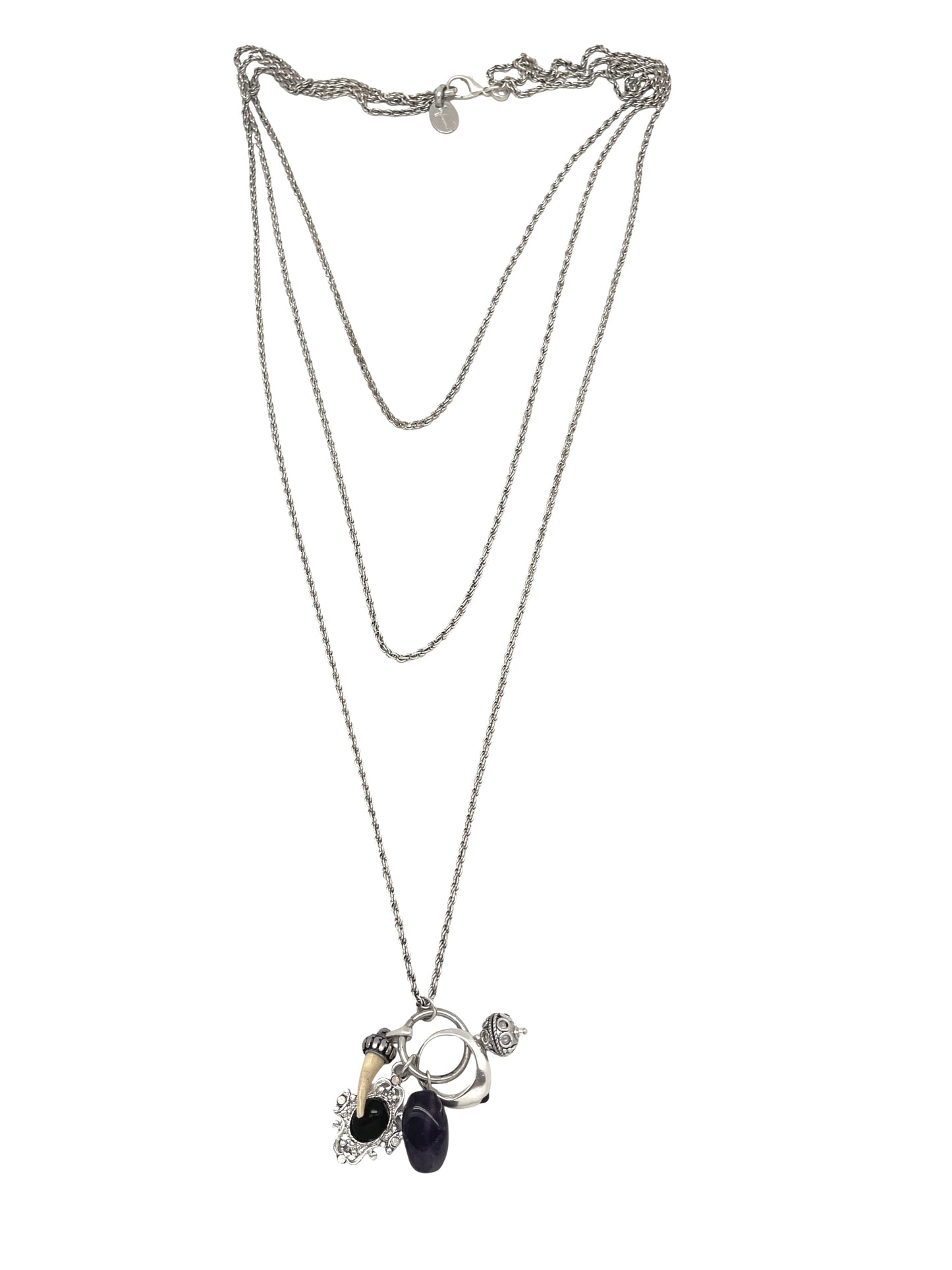 Collar Trinity Drift en plata 10µ charms