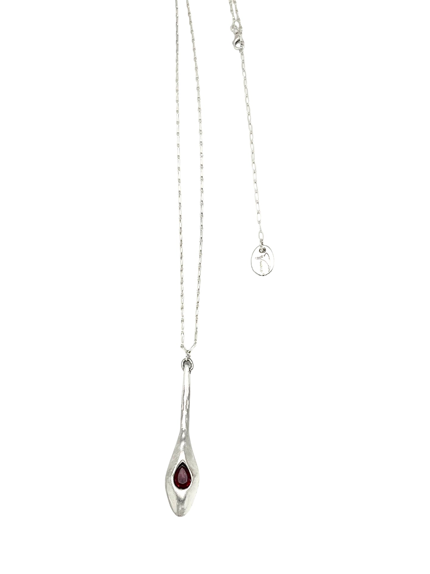 Collar largo Cristal Tear en cristal SW siam plata 10µ