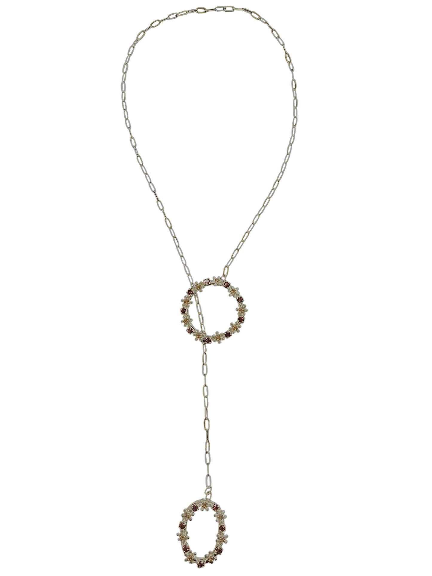 Collar Multiposición Cristal Sw Mix marrones y plata chapado