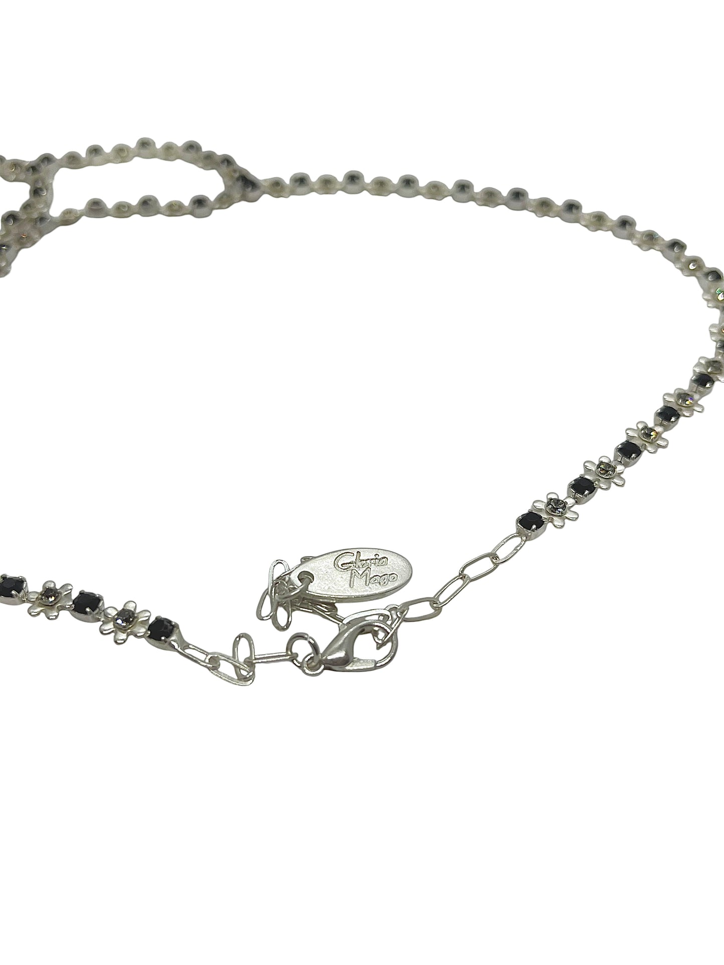Gargantilla Pendant Sw plata y cristales mix negro-blackdiamond