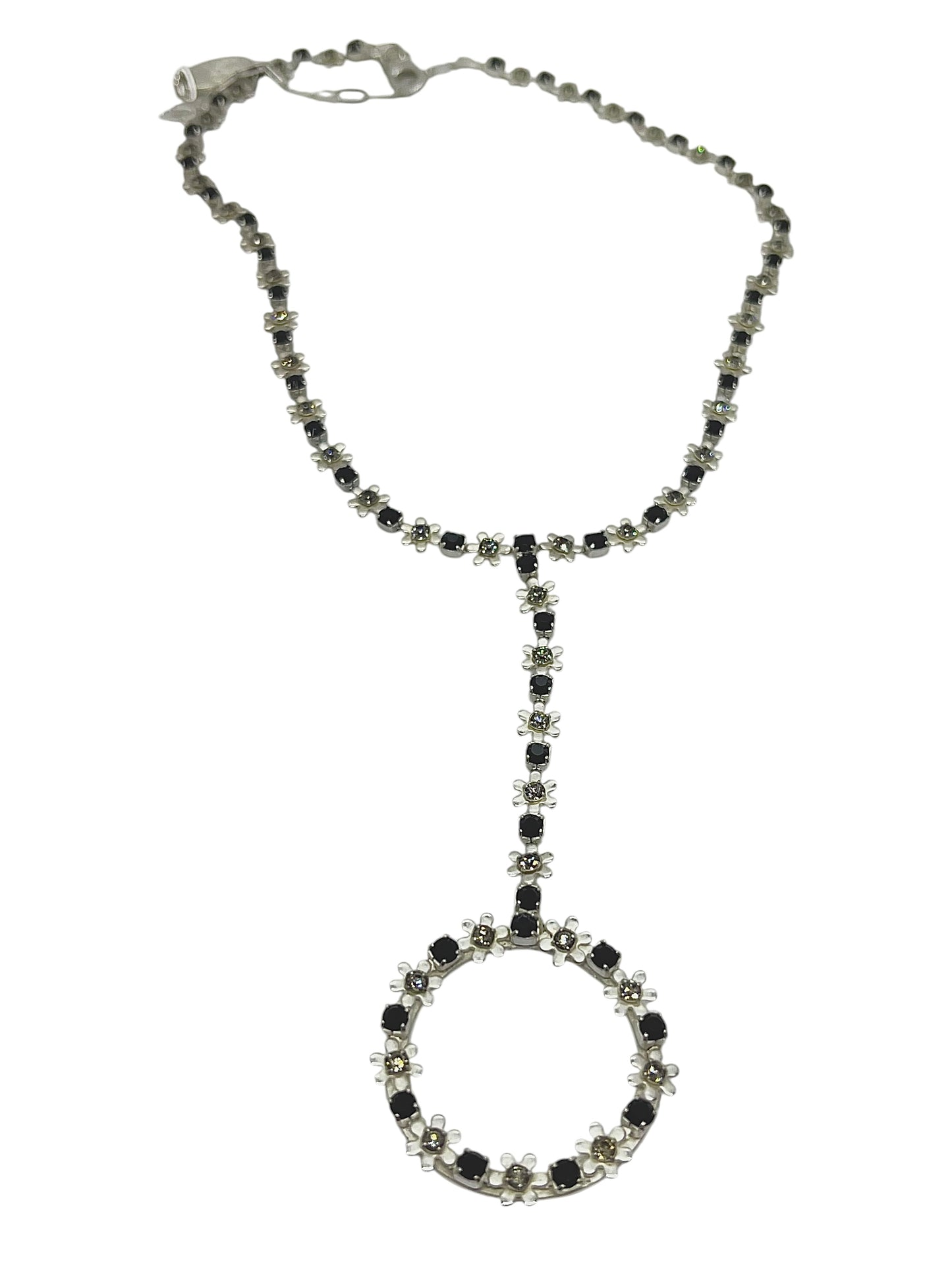 Gargantilla Pendant Sw plata y cristales mix negro-blackdiamond